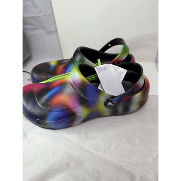 NWT Crocs at Work Slip Resistant Waterproof Shoe SZ 13 Chef Bistro Graphic Clog main image 5